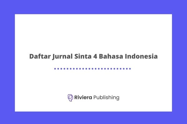 Daftar Jurnal Sinta 4 Bahasa Indonesia